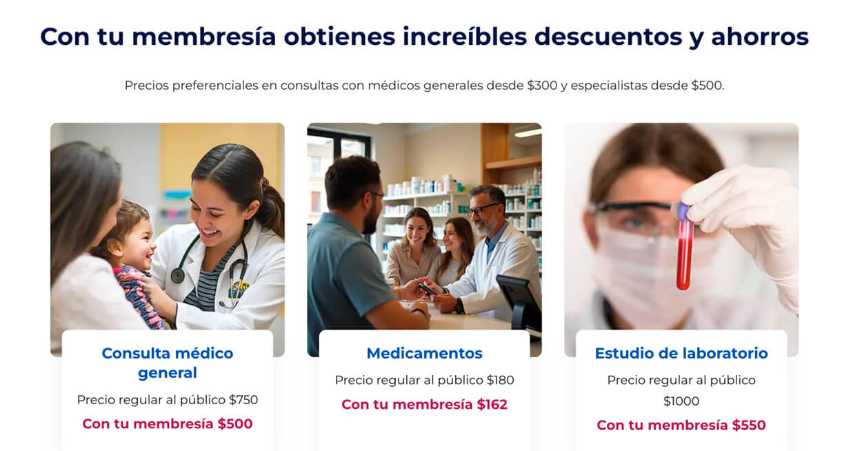 membresia de descuentos y ahorros medicos