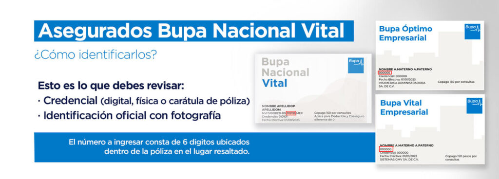 Asegurados Bupa Nacional Vital