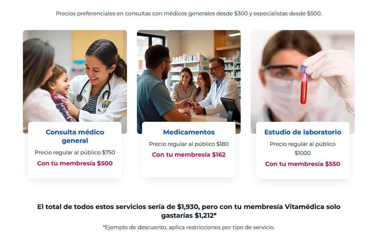 acceso a servicios de salud privados con precio preferencial y descuentos